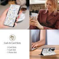 Floral wallet case Samsung Galaxy A17 με λειτουργία σταντ