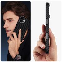 Προστατευτική θήκη iPhone 17 ION Carbon Black/Silver MagSafe