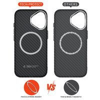 Slim carbon θήκη iPhone 17 Black Silver MagSafe Tech Protect
