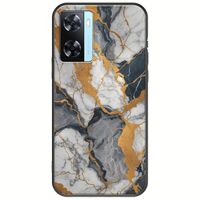 The Marble Collection - Artistic Oppo A77 5G Black TPU (Μαύρη Σιλικόνη)