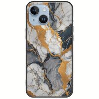 The Marble Collection - Artistic iPhone 15 Black TPU (Μαύρη Σιλικόνη)