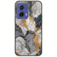 The Marble Collection - Artistic Motorola Moto G85 5G Black TPU (Μαύρη Σιλικόνη)