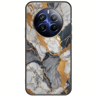The Marble Collection - Artistic Realme 12+ 5G Black TPU (Μαύρη Σιλικόνη)