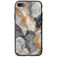 The Marble Collection - Artistic iPhone 8 Groove TPU (Tempered Glass και TPU)