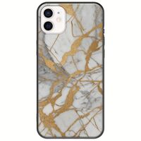 The Marble Collection - Elegance iPhone 12 Black TPU (Μαύρη Σιλικόνη)