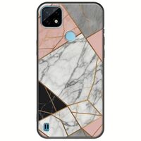 The Marble Collection - Modern Realme C21Y / Realme C25Y Black TPU (Μαύρη Σιλικόνη)