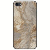 The Marble Collection - Natural iPhone SE 2020 Black TPU (Μαύρη Σιλικόνη)