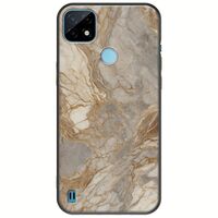 The Marble Collection - Natural Realme C21Y / Realme C25Y Black TPU (Μαύρη Σιλικόνη)