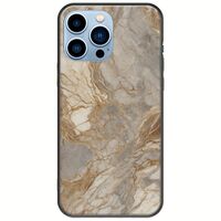 The Marble Collection - Natural iPhone 14 Pro Max Black TPU (Μαύρη Σιλικόνη)
