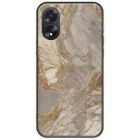 The Marble Collection - Natural Oppo A38 Black TPU (Μαύρη Σιλικόνη)