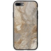 The Marble Collection - Natural iPhone 8 Plus Groove TPU (Tempered Glass και TPU)