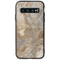 The Marble Collection - Natural Samsung Galaxy S10 Plus Groove TPU (Tempered Glass και TPU)