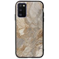The Marble Collection - Natural Samsung Galaxy A41 Groove TPU (Tempered Glass και TPU)