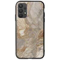 The Marble Collection - Natural Samsung Galaxy A32 4G Groove TPU (Tempered Glass και TPU)