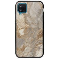 The Marble Collection - Natural Samsung Galaxy M12 Groove TPU (Tempered Glass και TPU)