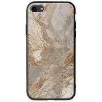 The Marble Collection - Natural iPhone SE (2022) 5G Groove TPU (Tempered Glass και TPU)
