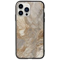 The Marble Collection - Natural iPhone 14 Pro Groove TPU (Tempered Glass και TPU)