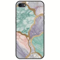 The Marble Collection - Pastel iPhone 7 Black TPU (Μαύρη Σιλικόνη)