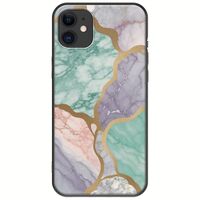 The Marble Collection - Pastel iPhone 11 Black TPU (Μαύρη Σιλικόνη)