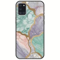 The Marble Collection - Pastel Samsung Galaxy A21s Black TPU (Μαύρη Σιλικόνη)