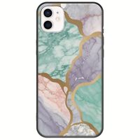The Marble Collection - Pastel iPhone 12 mini Black TPU (Μαύρη Σιλικόνη)
