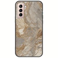 The Marble Collection - Natural Samsung Galaxy S21 Black TPU (Μαύρη Σιλικόνη)