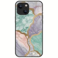 The Marble Collection - Pastel iPhone 13 mini Black TPU (Μαύρη Σιλικόνη)