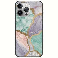 The Marble Collection - Pastel iPhone 13 Pro Max Black TPU (Μαύρη Σιλικόνη)
