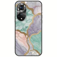The Marble Collection - Pastel Huawei Honor 50 Black TPU (Μαύρη Σιλικόνη)