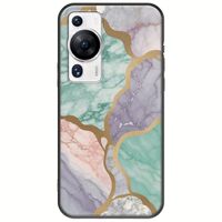 The Marble Collection - Pastel Huawei P60 Pro Black TPU (Μαύρη Σιλικόνη)