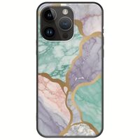 The Marble Collection - Pastel iPhone 15 Pro Max Black TPU (Μαύρη Σιλικόνη)