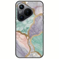 The Marble Collection - Pastel Huawei Pura 70 Black TPU (Μαύρη Σιλικόνη)