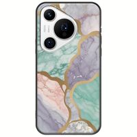 The Marble Collection - Pastel Huawei Pura 70 Pro Black TPU (Μαύρη Σιλικόνη)