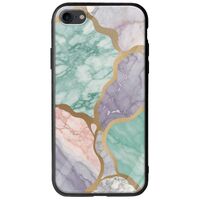 The Marble Collection - Pastel iPhone 7 Groove TPU (Tempered Glass και TPU)