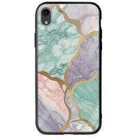The Marble Collection - Pastel iPhone XR Groove TPU (Tempered Glass και TPU)