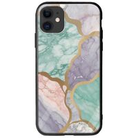The Marble Collection - Pastel iPhone 11 Groove TPU (Tempered Glass και TPU)