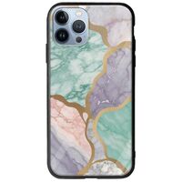The Marble Collection - Pastel iPhone 12 Pro Groove TPU (Tempered Glass και TPU)