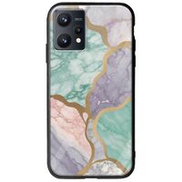 The Marble Collection - Pastel Realme 9 4G Groove TPU (Tempered Glass και TPU)