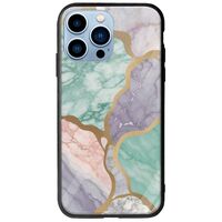 The Marble Collection - Pastel iPhone 14 Pro Max Groove TPU (Tempered Glass και TPU)