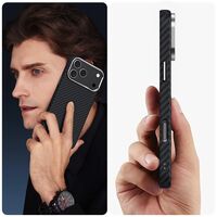 iphone 17 pro max case tech protect magsafe back silver frametech protect ion carbon case iphone 17 pro max protection corners