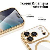 Tech Protect Magflex case iPhone 17 Pro  shiny Gold