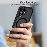 Ματ μαύρη θήκη iPhone 17 με Magcam προστασίαΠροστατευτική θήκη iPhone 17 με MagSafe και ενίσχυση κάμερας