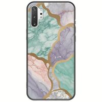 The Marble Collection - Pastel Samsung Galaxy Note 10 Plus Black TPU (Μαύρη Σιλικόνη)