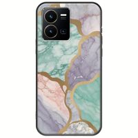 The Marble Collection - Pastel Vivo Y35 Black TPU (Μαύρη Σιλικόνη)