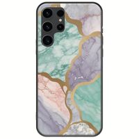 The Marble Collection - Pastel Samsung Galaxy S23 Ultra 5G Black TPU (Μαύρη Σιλικόνη)