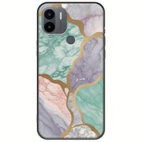 The Marble Collection - Pastel Xiaomi Redmi A1 Plus Black TPU (Μαύρη Σιλικόνη)