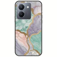 The Marble Collection - Pastel Vivo Y36 4G / 5G Black TPU (Μαύρη Σιλικόνη)