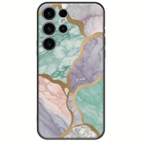 The Marble Collection - Pastel Samsung Galaxy S25 Ultra 5G Black TPU (Μαύρη Σιλικόνη)
