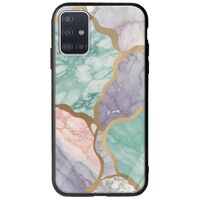 The Marble Collection - Pastel Samsung Galaxy A51 Groove TPU (Tempered Glass και TPU)