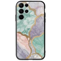 The Marble Collection - Pastel Samsung Galaxy S22 Ultra Groove TPU (Tempered Glass και TPU)